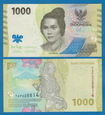 Indonesia 1000 Rupiah P 162a New 2022 UNC New Design ( P 162 a ) | eBay