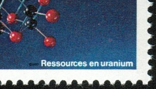 Canada sc#865 Uranium: Uraninite Molecular Structure, Mint-NH - Picture 2 of 3