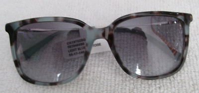 New CALVIN KLEIN Women's Sunglasses CK19702 Light Blue Tortoise 55-17-140 $188.0