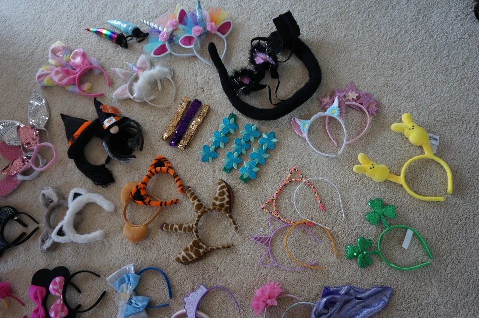 U PICK Diadema OREJAS Disfraz Gato Troll Minnie Lobo Unicornio Bruja Tigre Conejito Juguete Foto 3 de 4