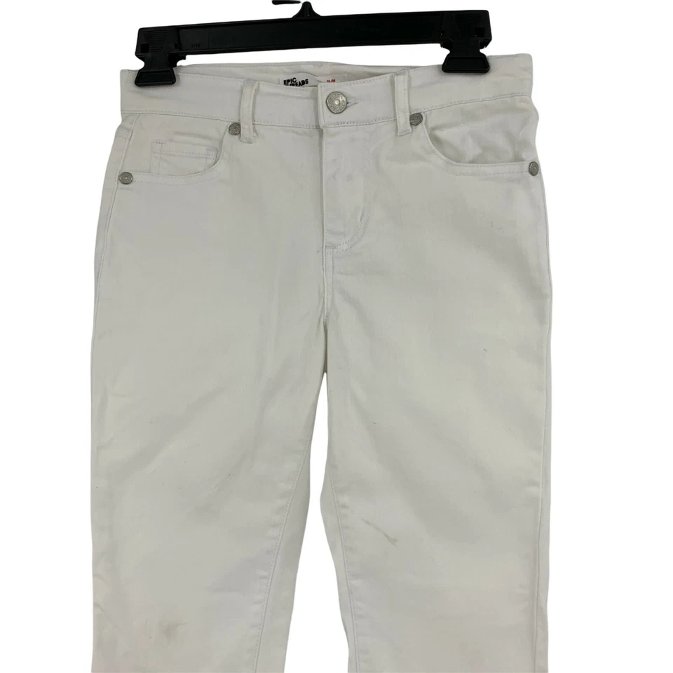 Pantalones de mezclilla blancos Epic Threads para niñas jóvenes talla 8 0452 ajustados pierna recta Foto 2 de 4