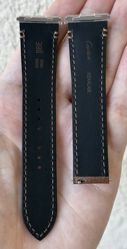 Authentic Cartier 21mm x 18mm Brown Calfskin Leather Watch Strap KDAALABL OEM - Picture 3 of 7