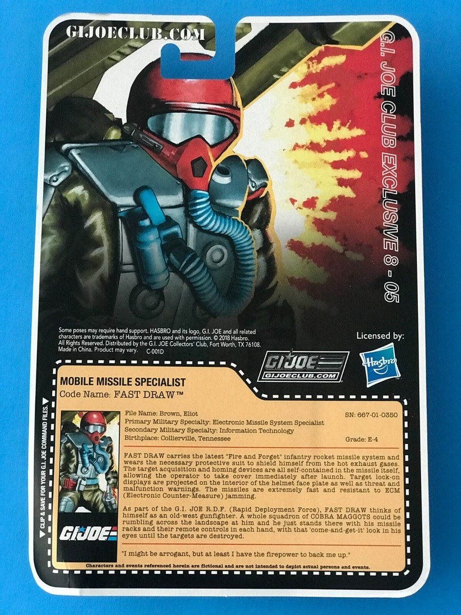 GI JOE COLLECTOR'S CLUB FAST DRAW FSS