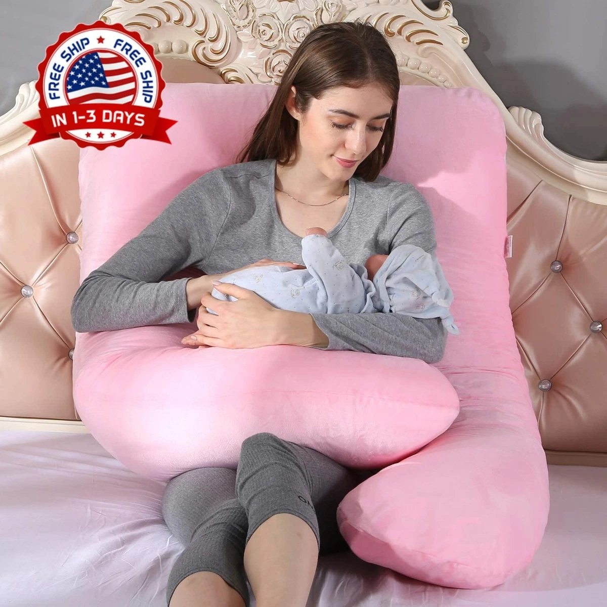 Almohada De Embarazo Para La Maternidad y Mujeres Embarazadas Cuerpo  Completo