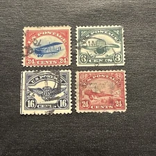 US Stamp Scott C3-C6….AIRMAIL 1918 - Used Ng