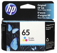 HP 65 Tri-color Ink Cartridge N9K01AN EXP 07/2023
