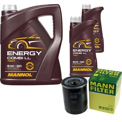Motor-Öl 7L MANNOL 5W-30 Combi LL+MANN-FILTER für Mitsubishi ASX GA_W_ 1.8 DI-D