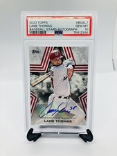 Lane Thomas Auto Topps Certified Autograph 1 Card Washington Nationals PSA 10