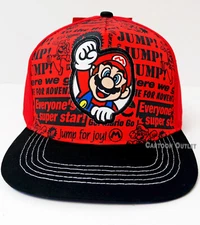 Nintendo Super Mario Bros. Baseball Cap Youth Gamer Snapback Hat New Boys