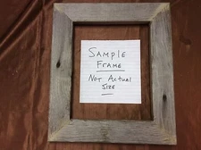 Flat 6x6 Barn Wood Picture Frame, Hand Crafted One at a Time.