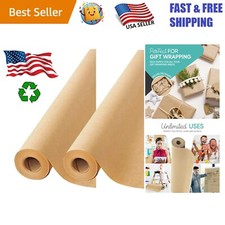 Versatile Brown Kraft Paper Rolls - 100 Recycled, Ideal for Crafts  Gifts