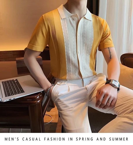 Camisa de vestir de boda de playa de guayabera cubana informal con botones de manga corta para hombre - Imagen 10 de 31