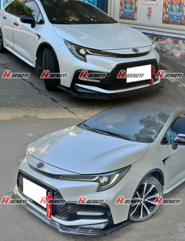 Para 2020-2025 Toyota Corolla Sedan SE SXE preto brilhante para-choque dianteiro divisor de lábios - Imagem 3 de 4