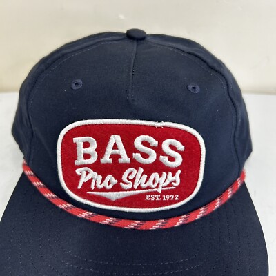 Bass Pro Shops Trucker Patch Hat Snapback VTG BPS Navy | eBay
