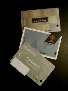 (3) CASINO PLAYERS PLATINUM SLOT CARDS HARRAH'S TOTAL REWARDS LAKE TAHOE, NEVADA