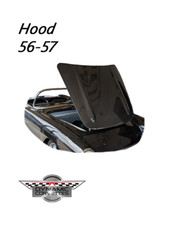 Corvette Custom Carbon Fiber Hood- Finished On Both Sides- 1956-1957 Made In USA
