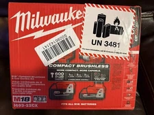 Milwaukee M18 3693-22CX, Hammer Drill & Impact Driver Combo Kit Free Shipping!!!