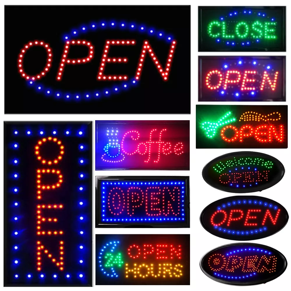 Dvd Video With Cd Logo Open LED Neon Sign - DVD Video Open Neon