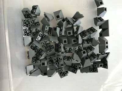 LEGO-NEW #3676-DARK  BLUISH GREY-SLOPE INVERTED 45 2 X 2 DOUBLE CONVEX-10 PIECES