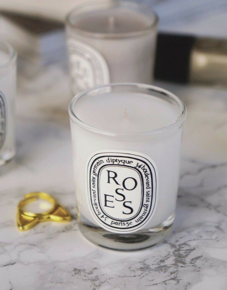 Diptyque Roses Scented Candle (1.23oz) 35 g. Authentic (Travel Size Mini)