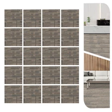 20Pcs Interlocking Carpet 20x20" Carpet Tiles Repeated Use Washable Floor Mats