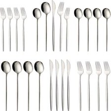 Silverware Set of 20 Stainless Steel Flatware Set Service for 4 Kitchen Utens...