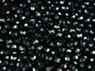 Beads 8mm Faceted Opaque Black 25g Plastic Jewellery Craft Spacer 