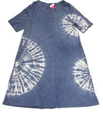 Fresh Produce large bayside blue $74 dip dye Lorna pockets swing dress nwt l