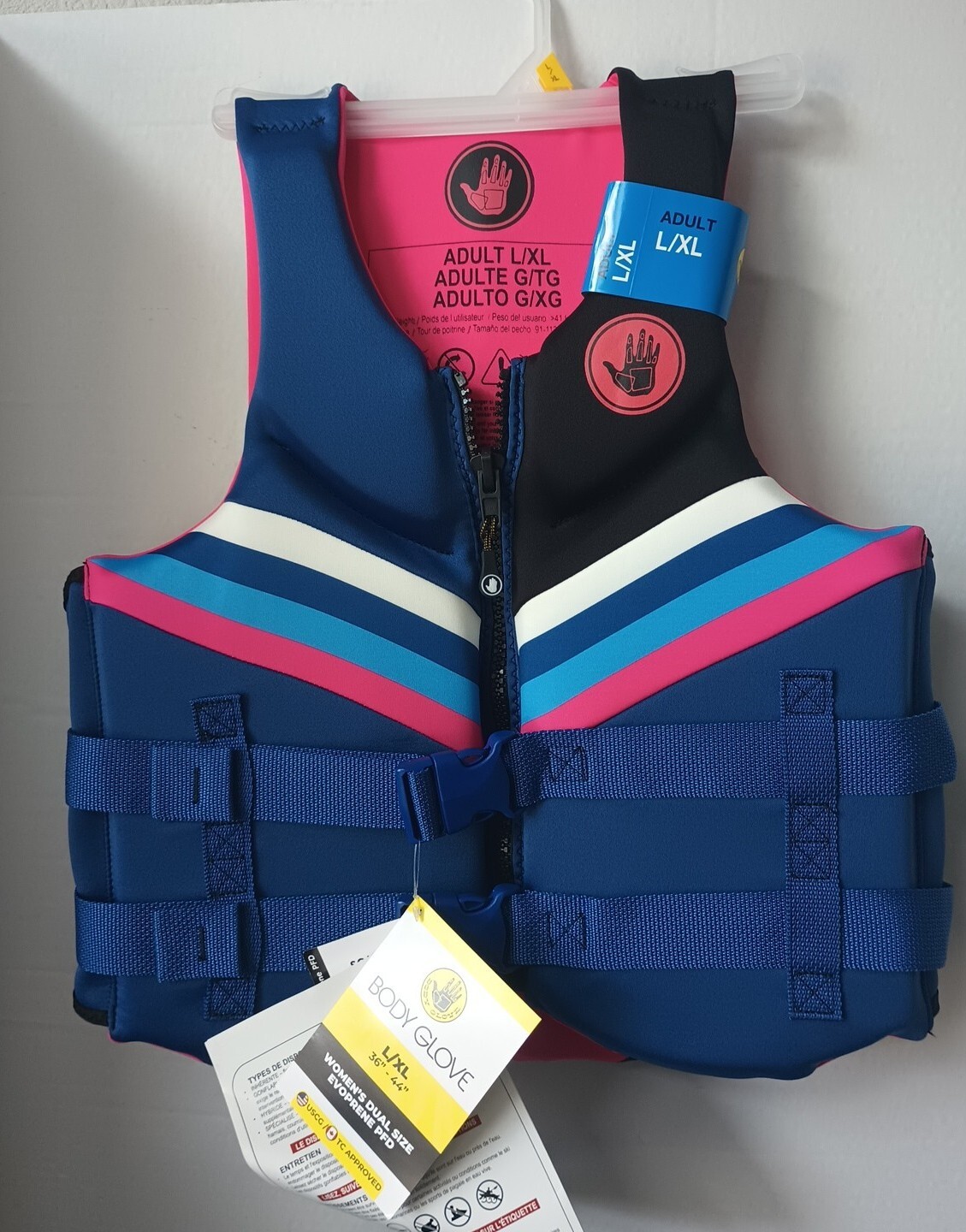 Body Glove Women’s DualSize Evoprene PFD Life Jacket and Vest, Pink