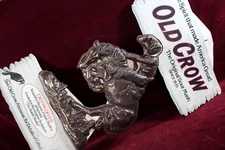 * VINTAGE RARE OLD CROW WHISKEY SOUR MASH SIGN FEDERICK REMINGTON RATTLE SNAKE *