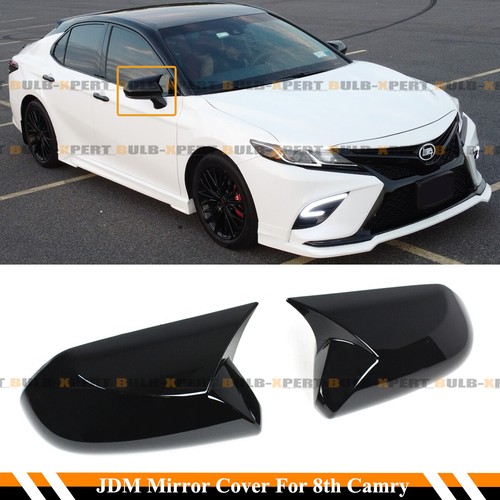 Gloss Black M-Style Side Mirror Covers For 2018-2024 Toyota Camry - Replacement Set Of 2