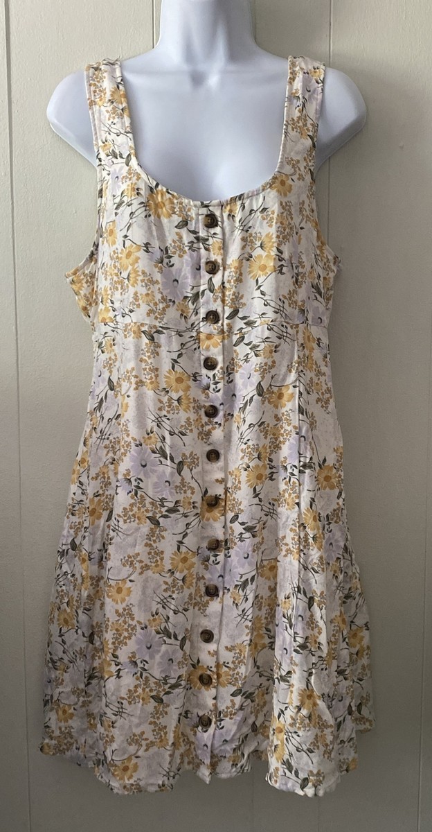 American Eagle Outfitters Mini Dress Botanical Wildflower Print Sz 