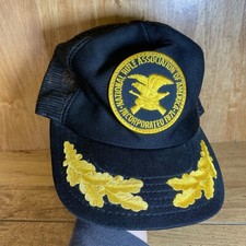 NRA Vintage 80s Truckers Patch Hat Black Scrambled Egg Adult Adjustable Snapback