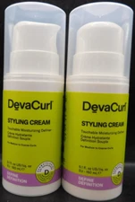 2 Pk DevaCurl Styling Cream For Medium-Coarse Curls 5.1Fl Oz Ea New & Unused