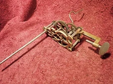 ANTIQUE 1800-s HAND CRANK WEAVING BOBBIN WINDER SWEDEN SWEDISH - WORKING