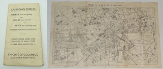 WW2 Knights of Columbus Canadian Army Huts Map of London
