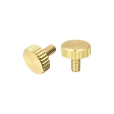 2pcs Knurled Thumb Screws M3x6mm Flat Brass Bolts Grip Knobs Fasteners