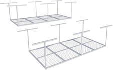 FLEXIMOUNTS 4X8 Overhead Garage Storage Rack, Adjustable Organization System, He