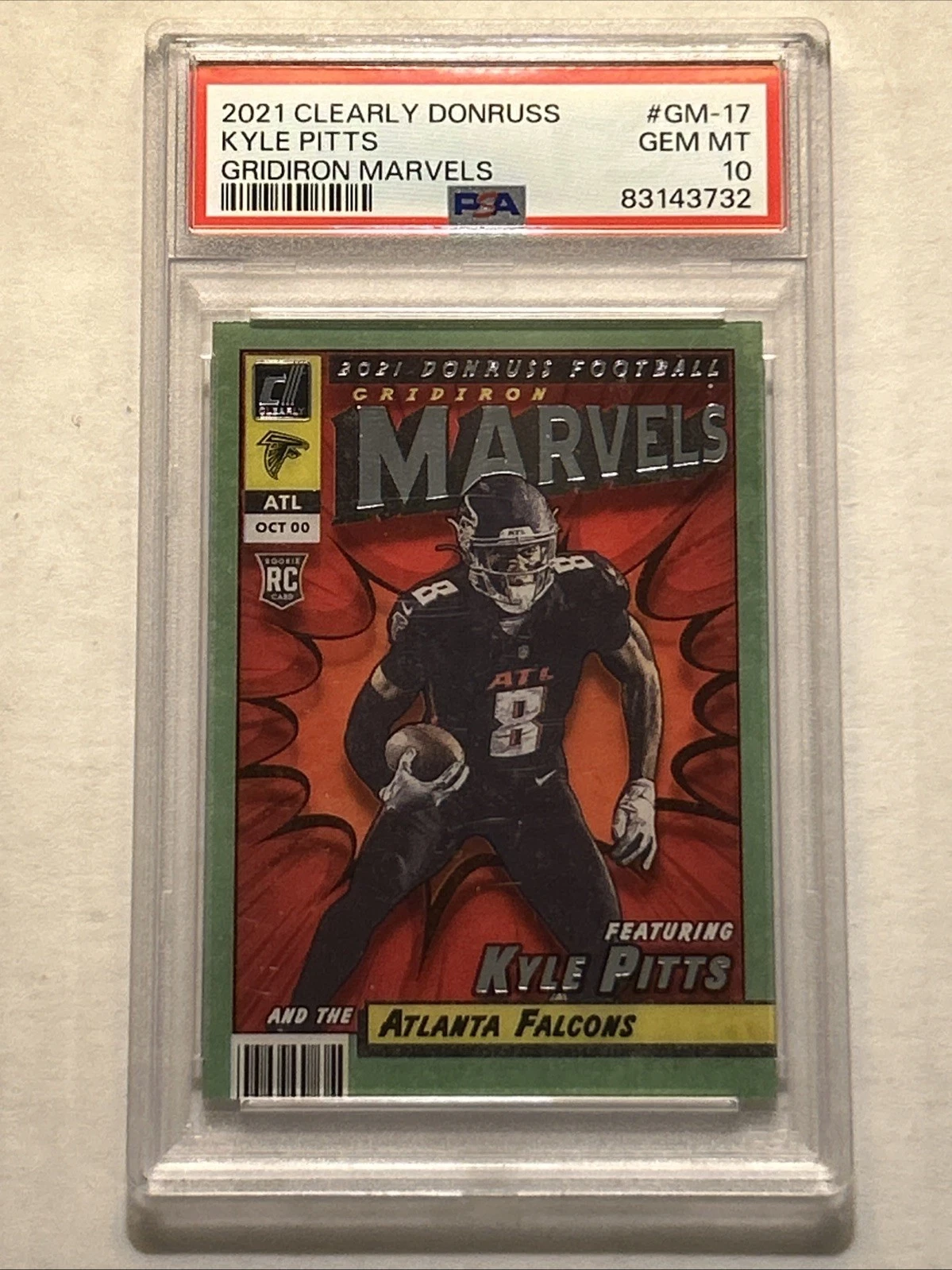 Kyle Pitts Panini Clearly Donruss Gridiron Marvels #GM17 Base