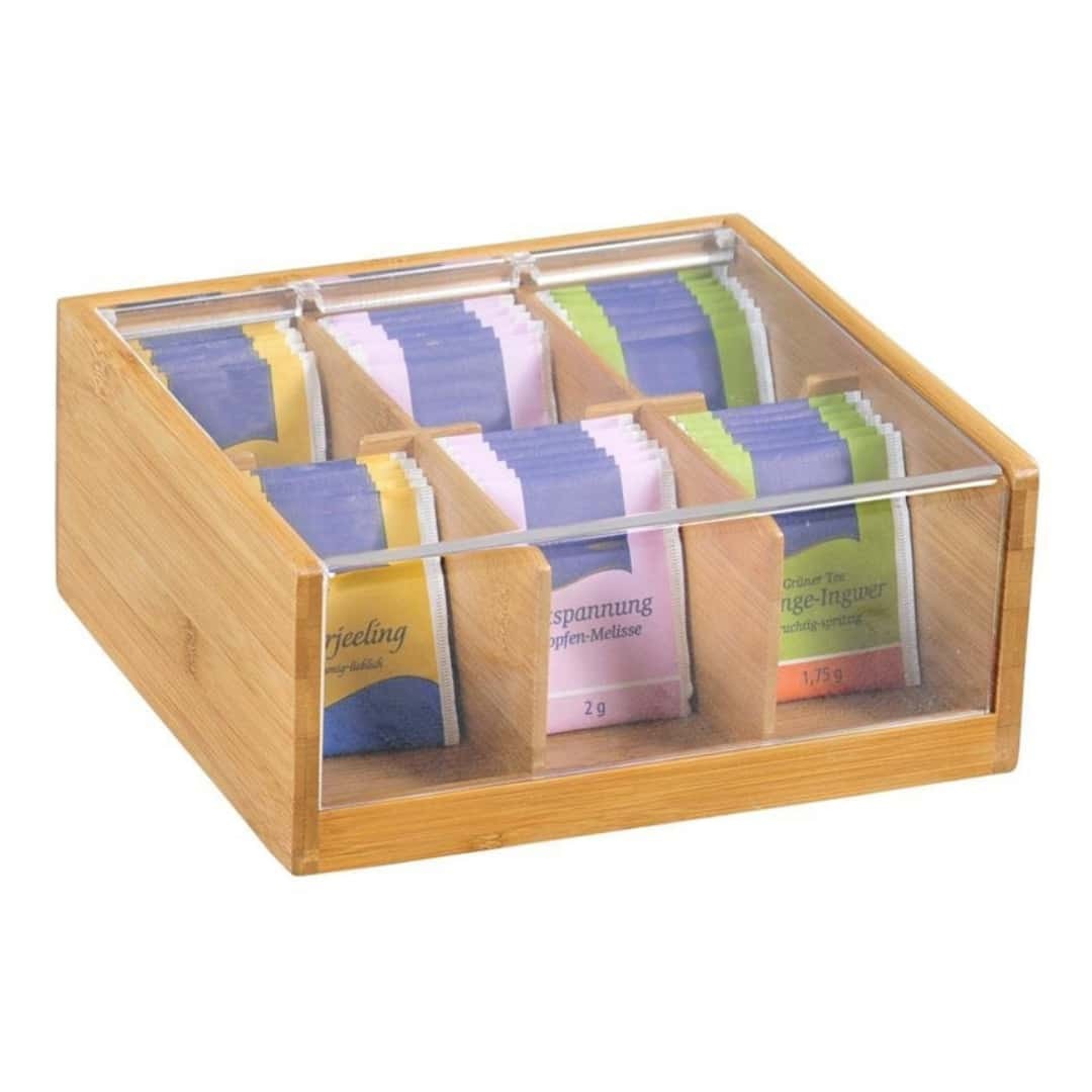 Kesper Marrone Scatola Del Tè, Accessori Per Il Tè, - Immagine 2