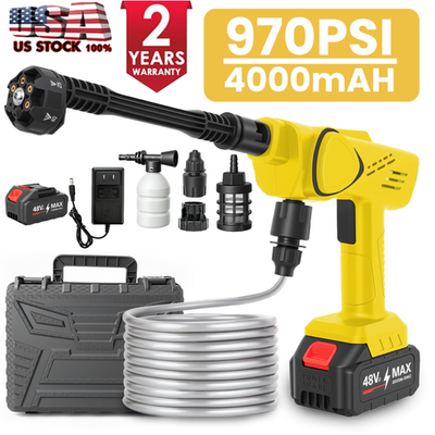 #ad #ad Cordless Portable Battery Powered Pressure Washer 6in1 Spray Nozzle Foam Sprayer $31.69