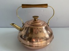 Vintage Copper Tea Kettle Pot Wood Handle Spartan 7x 7.5 64oz 2 Quarts Vintage Copper Tea Kettle Pot Wood Handle Spartan 7x 7.5 64oz 2 Quarts