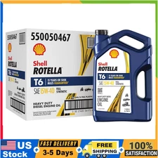 Shell Rotella T6 15W-40 Full Synthetic Motor Oil 1 Gallon x3 – Free Shipping