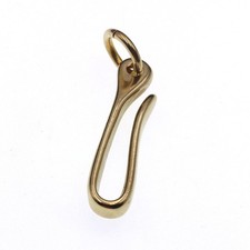 1Pc Retro Solid Brass KeyChain Key Ring Belt U Hook Wallet Chain Fish Hook E