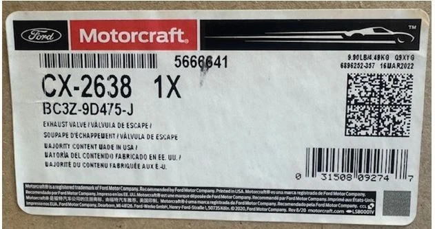Válvula EGR 6,7 L BC3Z9D475J OEM NUEVO Ford F-250/350/450 Super Duty 2011-2016 Foto 3 de 3