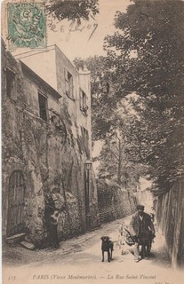 CPA 75 / PARIS / VIEUX MONTMARTRE / LA RUE SAINT VINCENT / ANIMEE