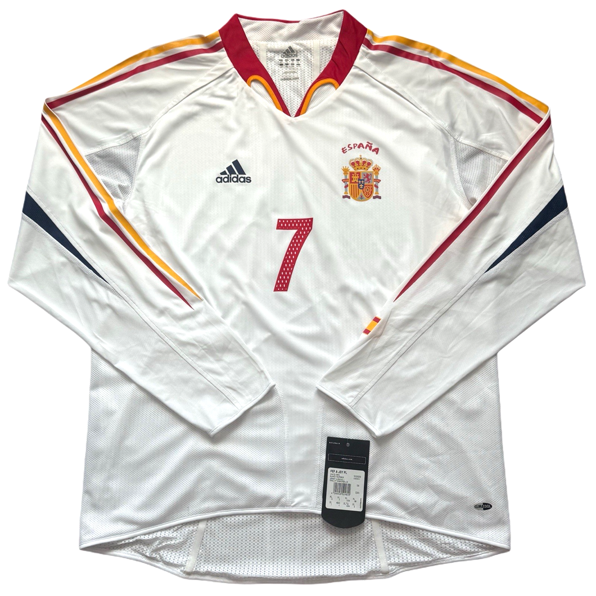 2004/05 Spain Authentic Away Jersey #7 Raul XL Long Sleeve Player