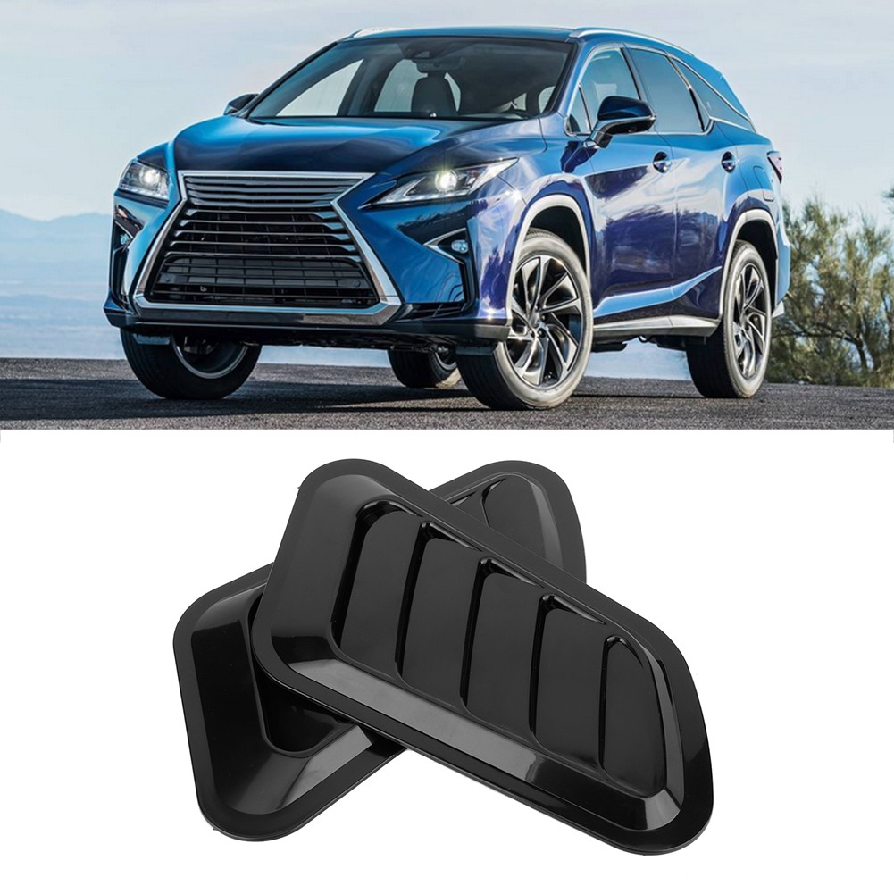 2Pcs Car Decorative Air Intake Turbo Hood Vent Cover Car Decoration Access KRI✈️