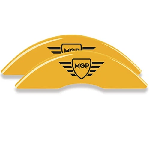 2011-2018 Dodge Ram 1500 Front + Rear Yellow "MGP" Brake Disc Caliper Covers 4pc - Image 2 of 4
