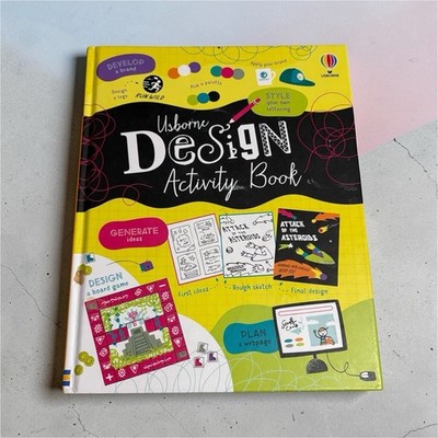 Usborne Design Activity Book Paperback Ages 9-12 Drawing Technology